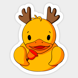 Reindeer Rubber Duck Sticker